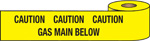 Underground Warning Tape - Caution Gas Main Below